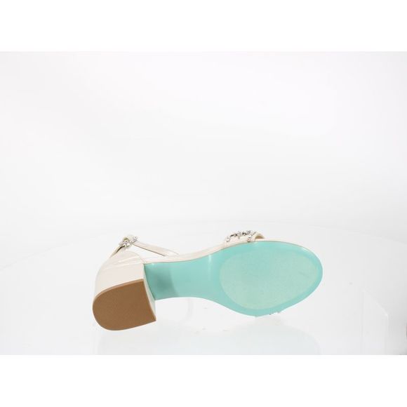 Betsey Johnson Womens Silver Ankle Strap Heels Size 6 Wide (C,D, W) - Picture 4 of 4